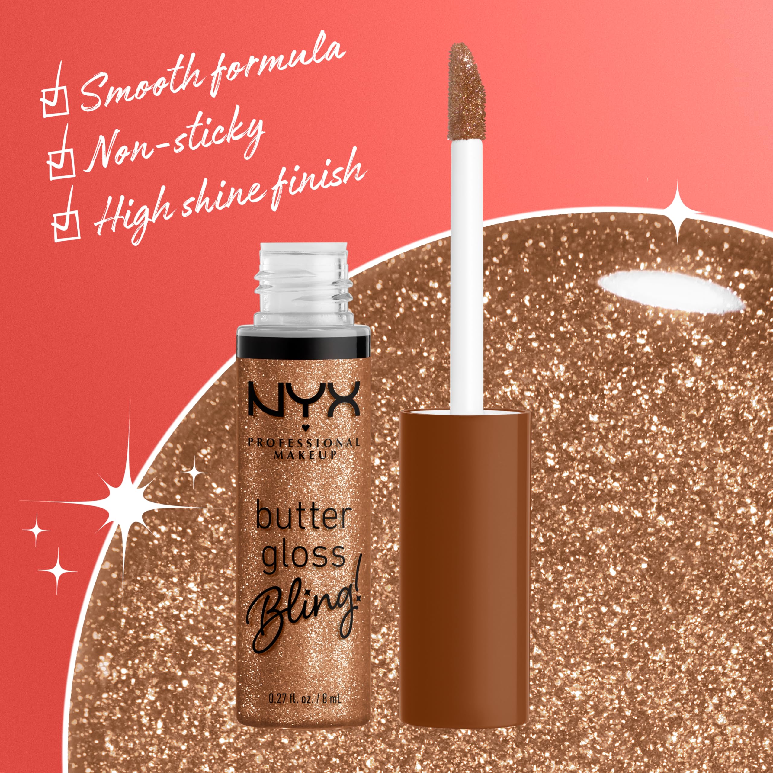 NYX Butter Gloss Bling acabado cremoso y cómodo todo el día