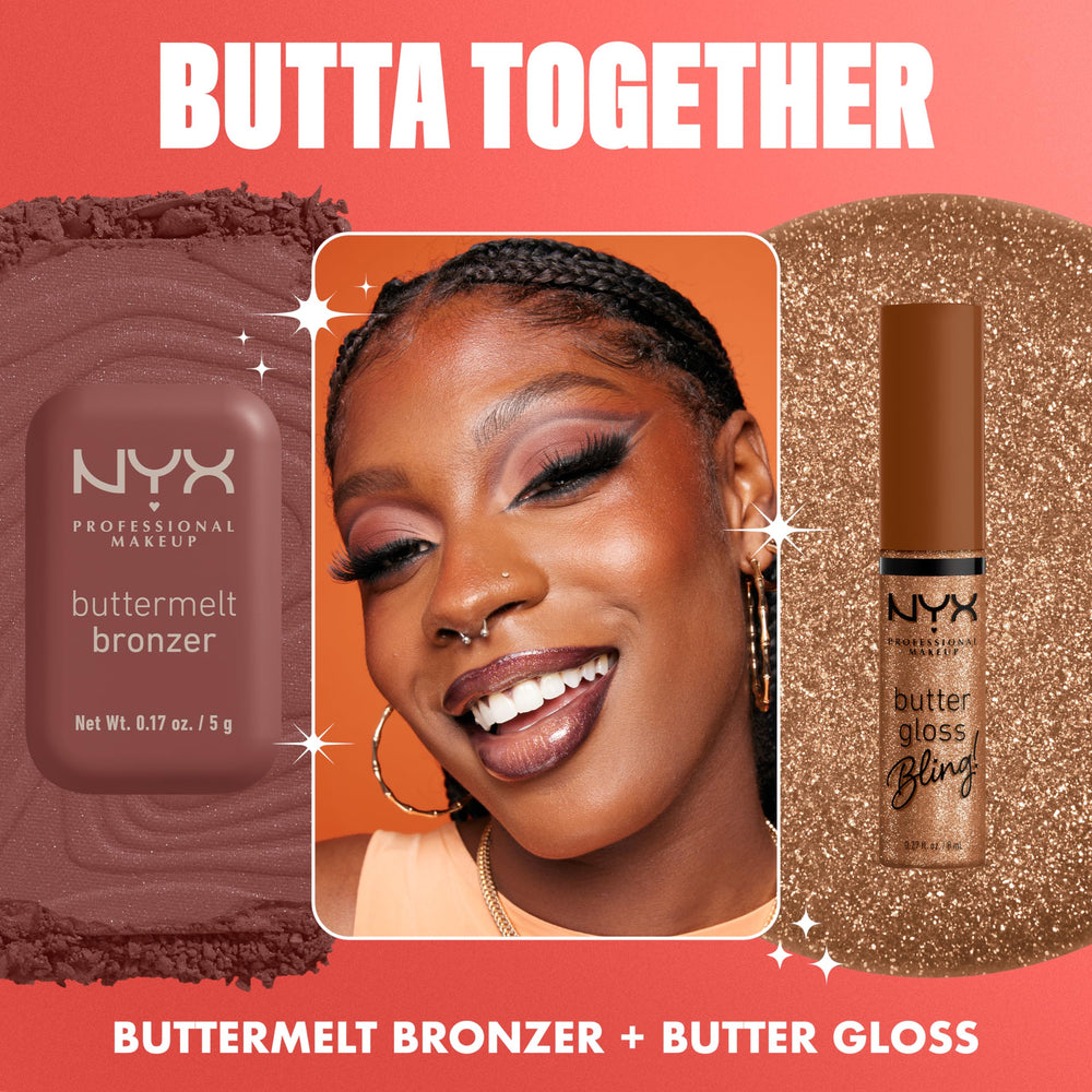 NYX Butter Gloss Bling apto para usar solo o sobre otros tonos