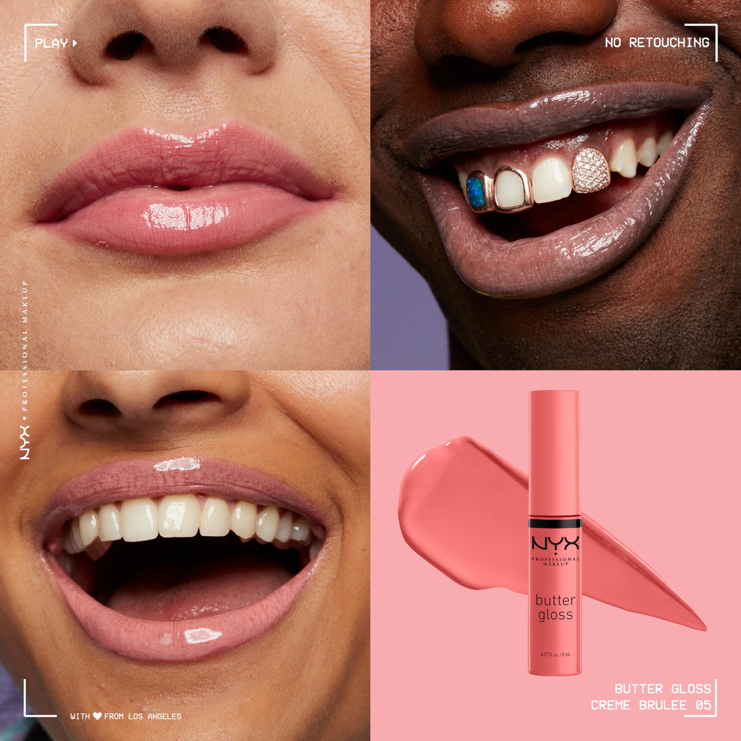 NYX Butter Gloss Creme Brulee, acabado no pegajoso ideal para uso diario