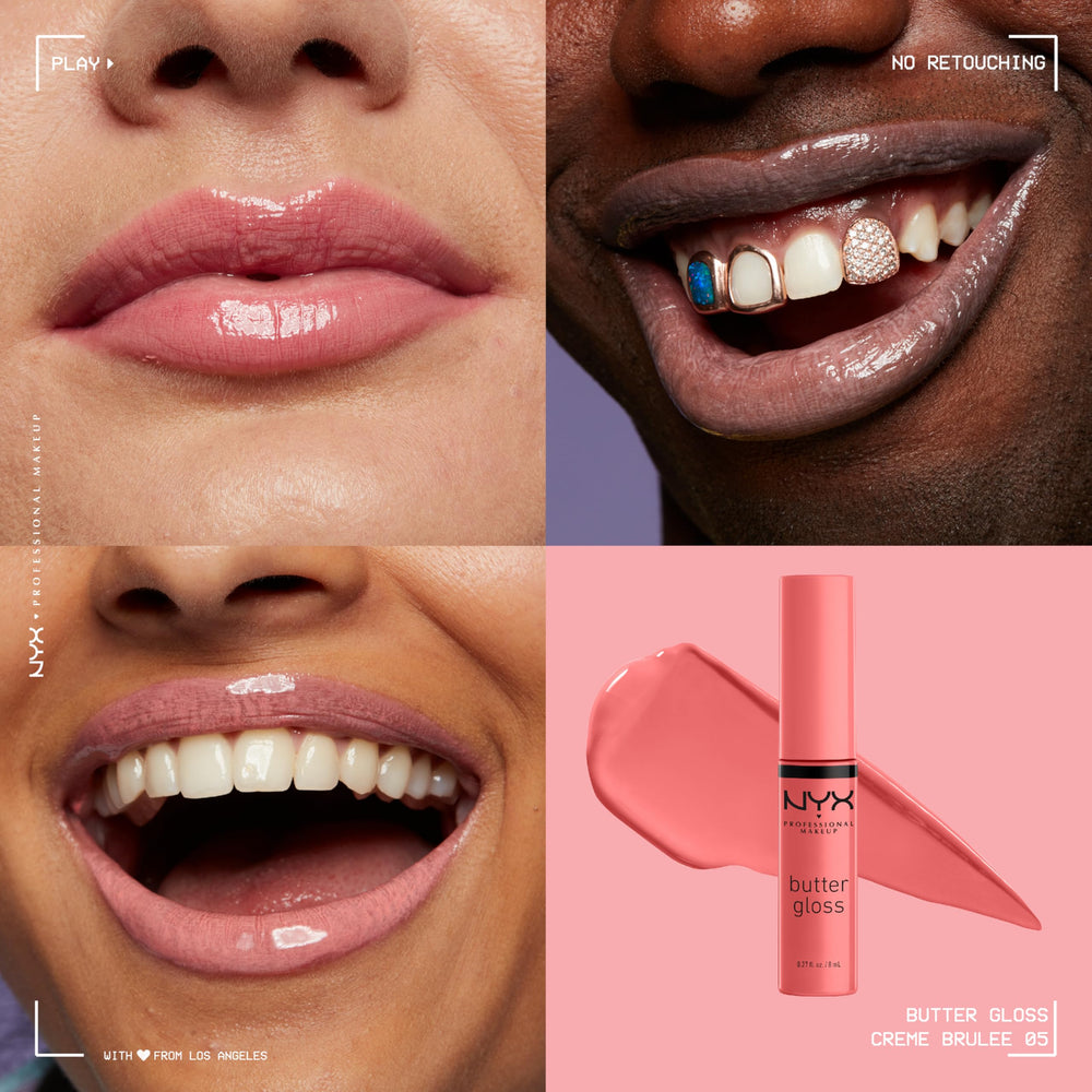 NYX Butter Gloss Creme Brulee, acabado no pegajoso ideal para uso diario
