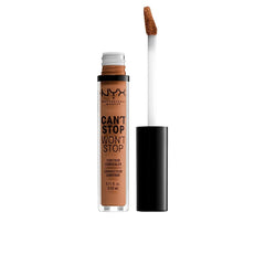Corrector de contorno NYX Mahogany, acabado mate y cobertura duradera para piel oscura.