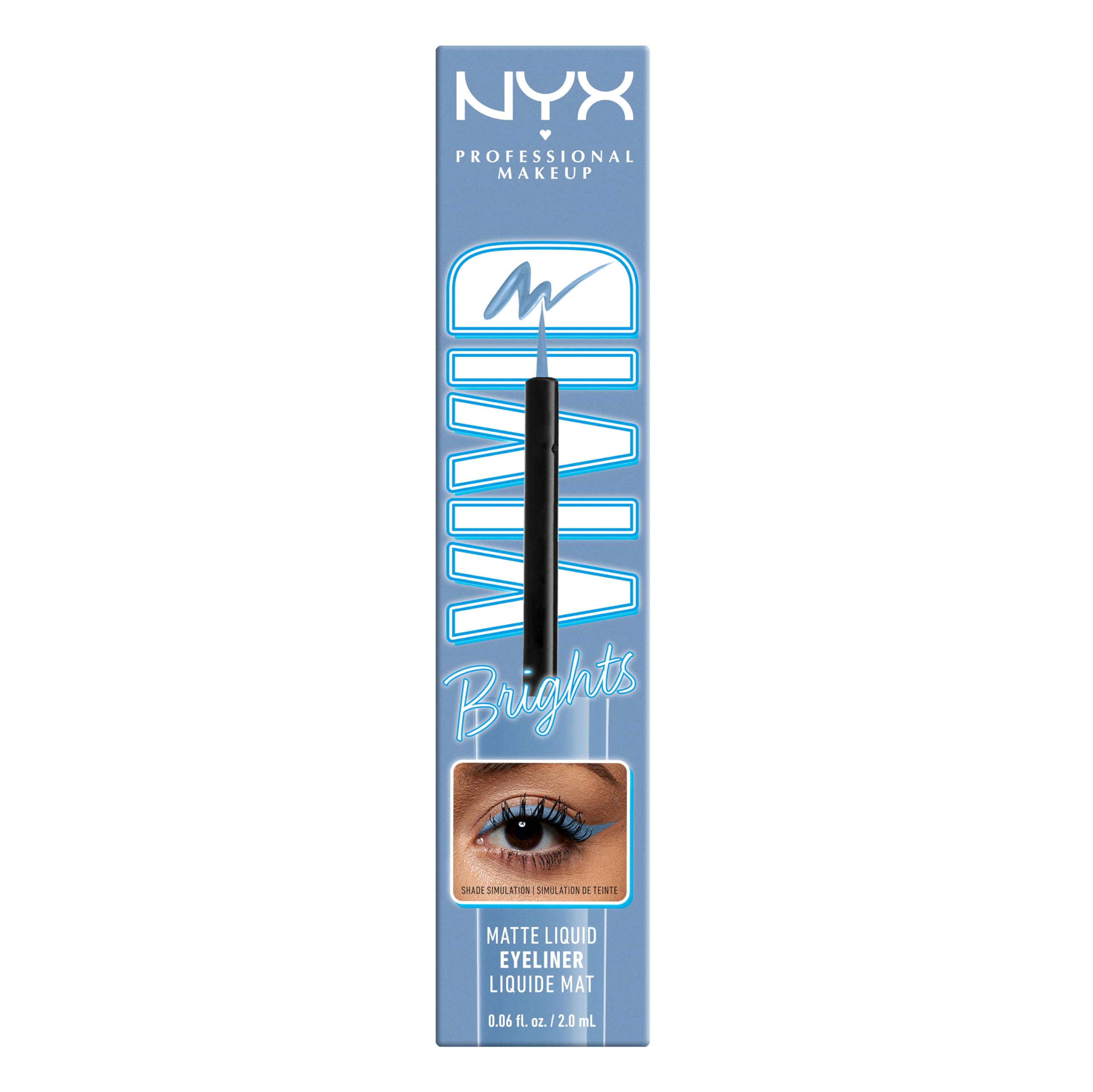 Delineador líquido NYX Cobalto Crush para look audaz día/noche
