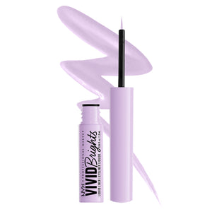NYX Deli­neador líquido Vivid Brights Lilac Pink, trazo lila-rosado para delineado intenso.