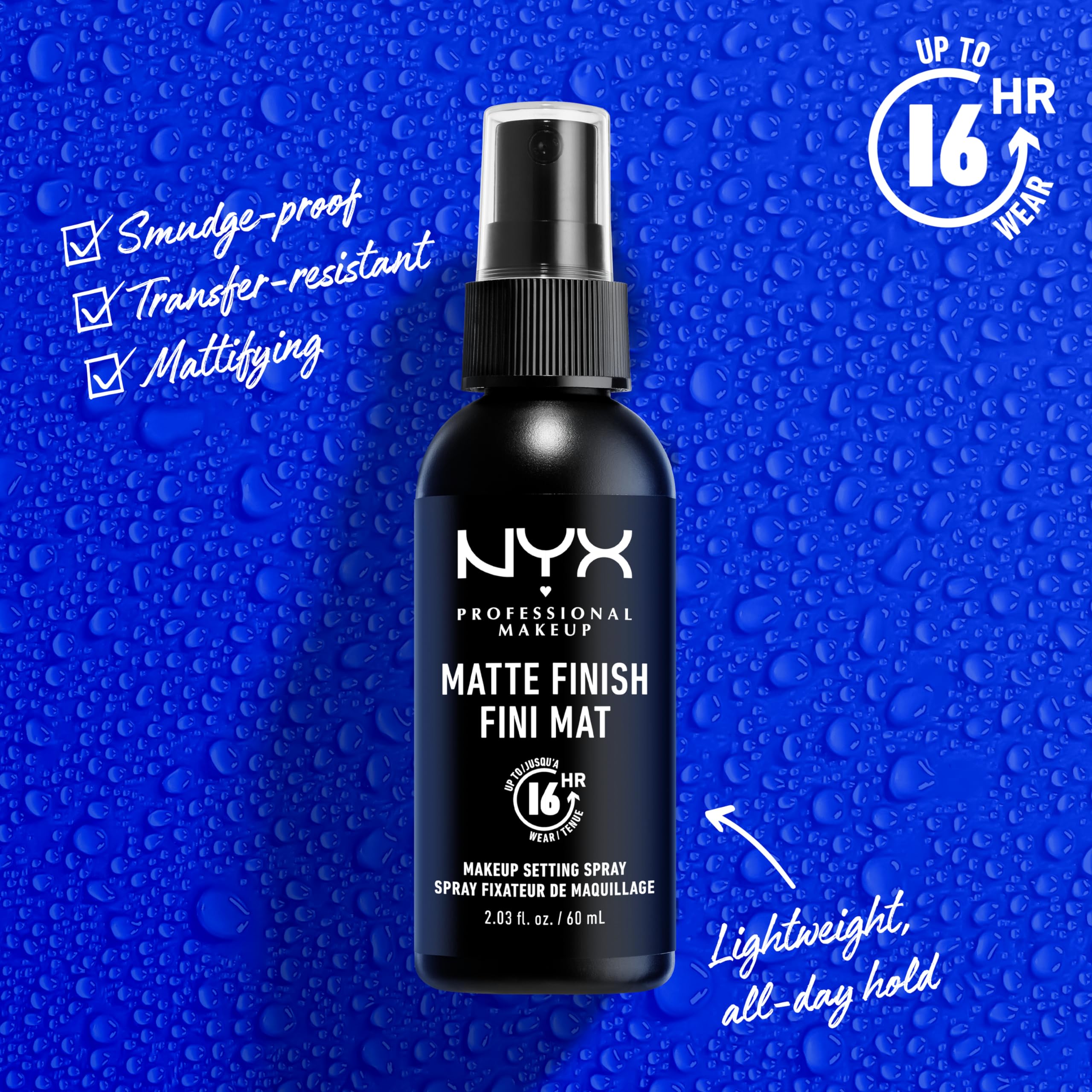Fijador mate de NYX, aplicación ligera para prolongar maquillaje