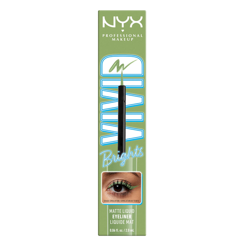 Acabado mate NYX Ghosted Green para un look elegante.