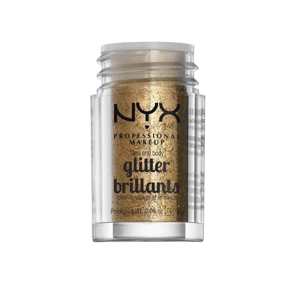 Purpurina bronce para cuerpo NYX Professional Makeup para destellos luminosos