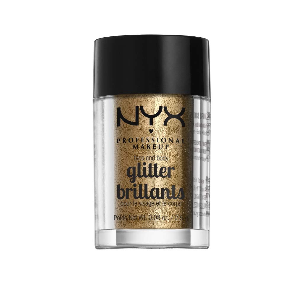 Purpurina bronce para rostro NYX Professional Makeup con brillo duradero