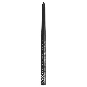 NYX Professional Makeup lápiz delineador labial mecánico negro para definición precisa y larga duración.
