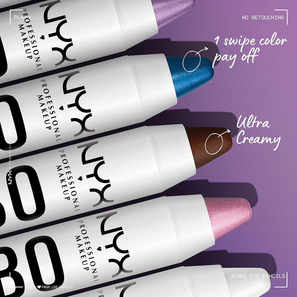 Lápiz jumbo NYX donut-lila como sombra base para colores vibrantes.