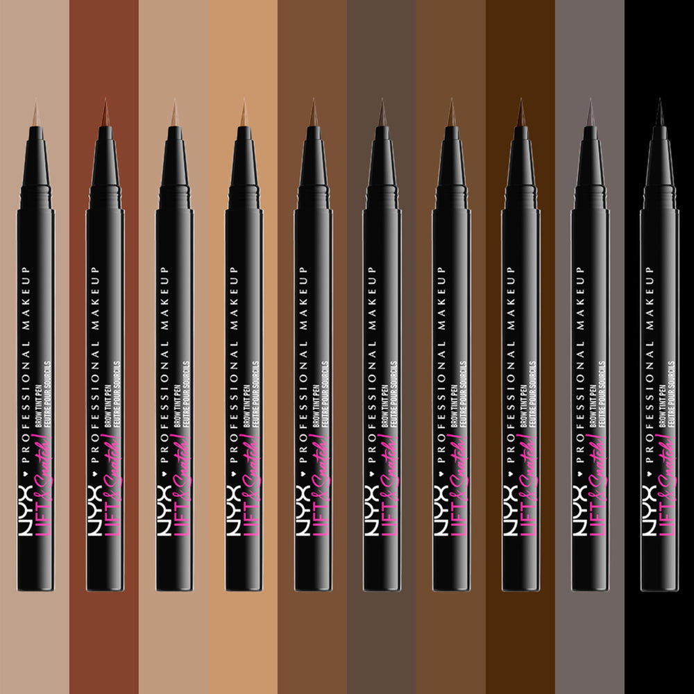 NYX Lift & Snatch Eyebrow Tint Pen Auburn, aplicación rápida para retoque diario.