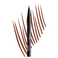 NYX Lift & Snatch Eyebrow Tint Pen en Auburn, aplicador microbrocha para trazos precisos.