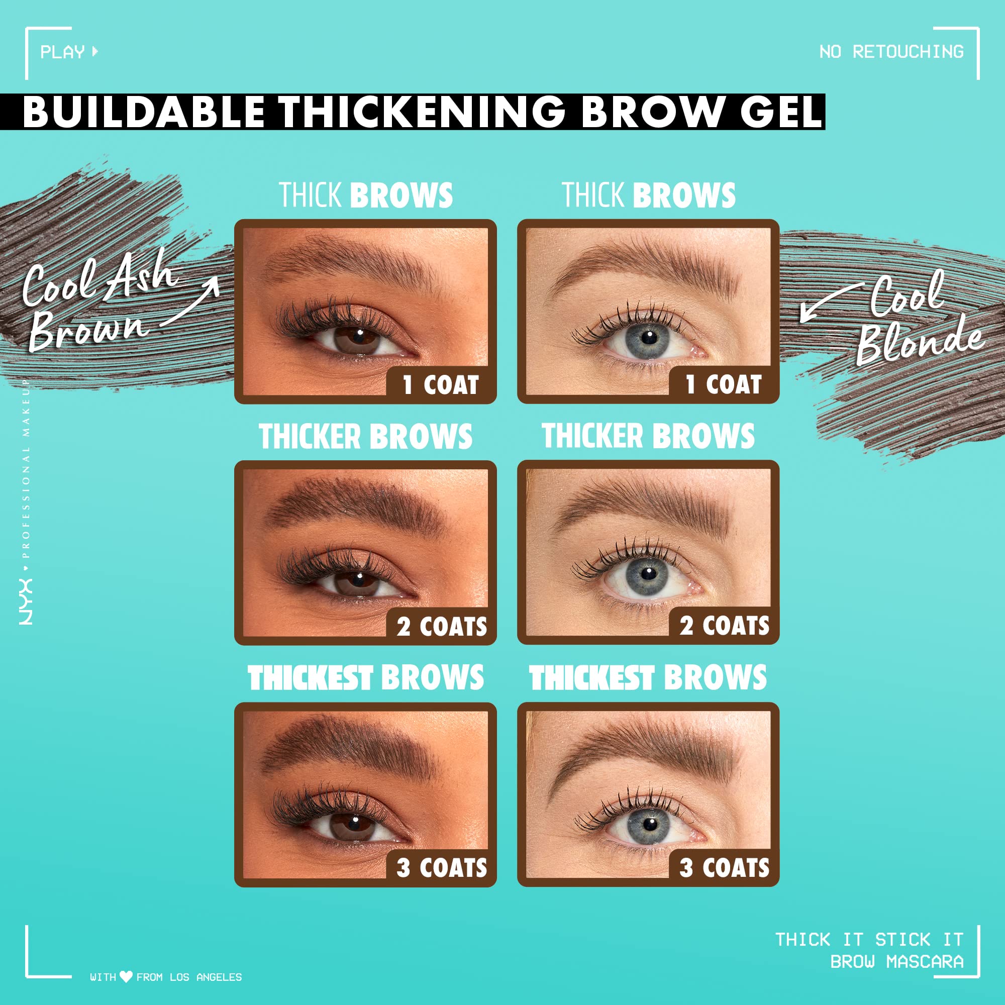 Maquillaje sin crueldad de NYX para cejas, cruelty-free.