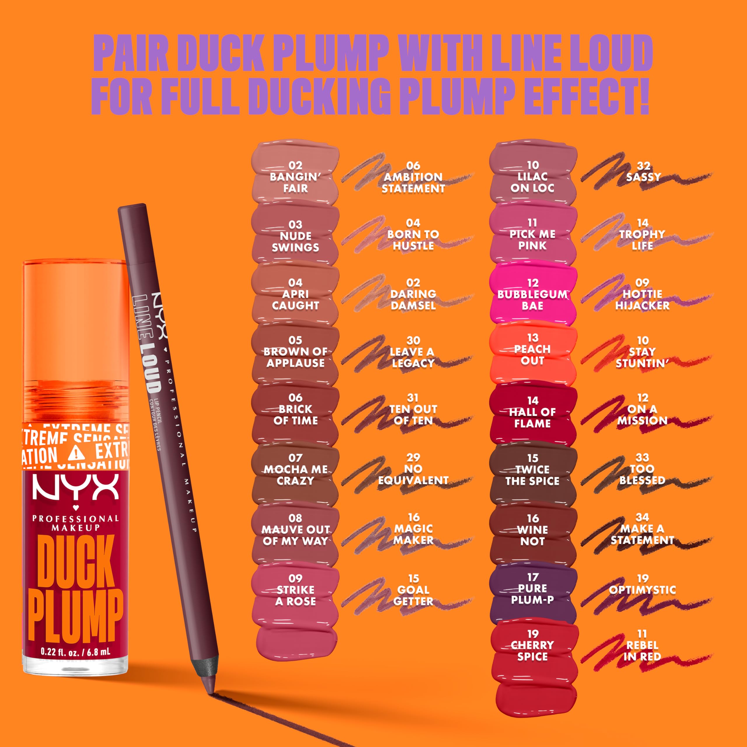 NYX sensación cálida con jengibre para efecto voluminoso ligero.