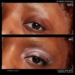  NYX Ultimate Glow Shots textura ligera se desliza sin peso.