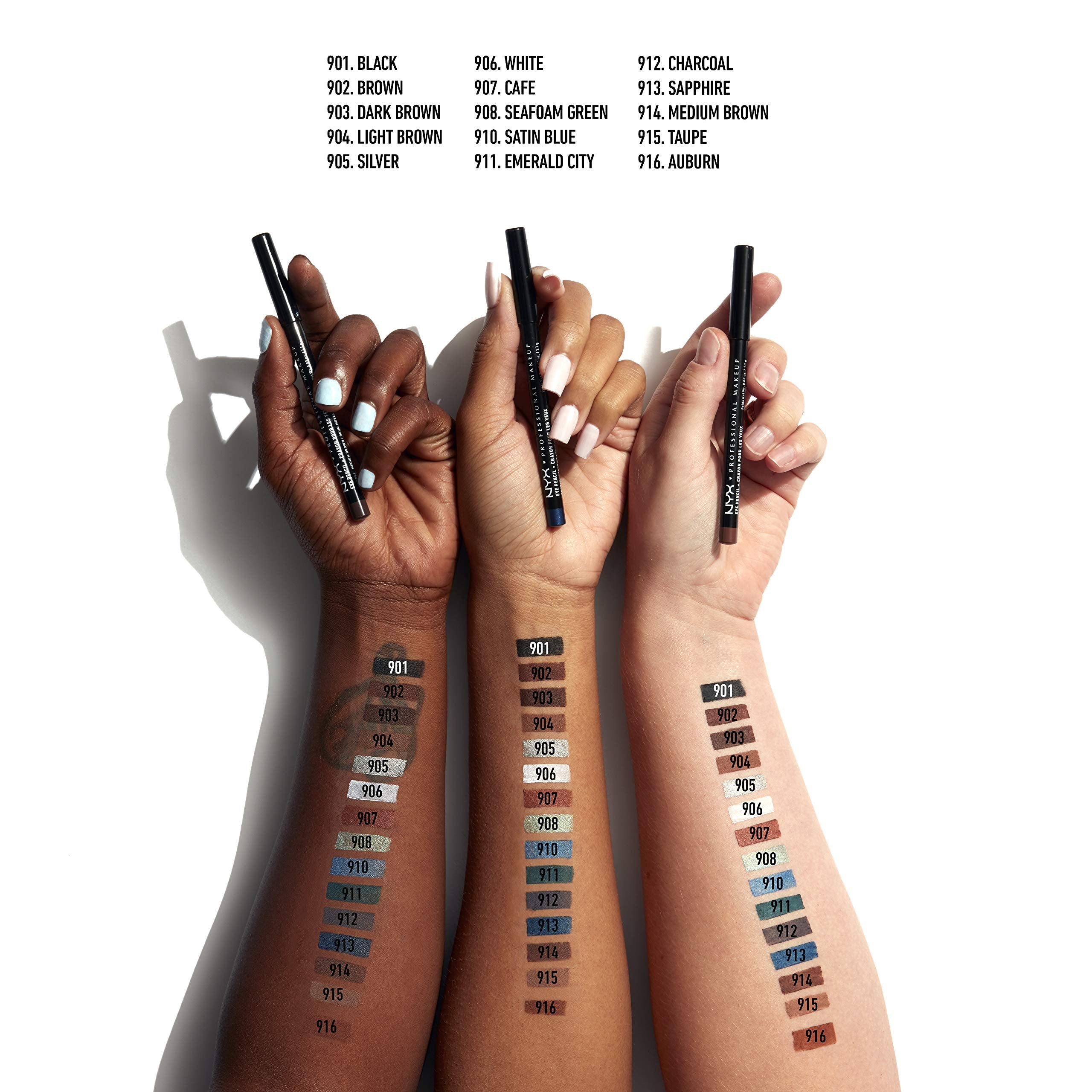 Aplicación suave NYX Slim Eye Pencil bronce brillo para un look cómodo.