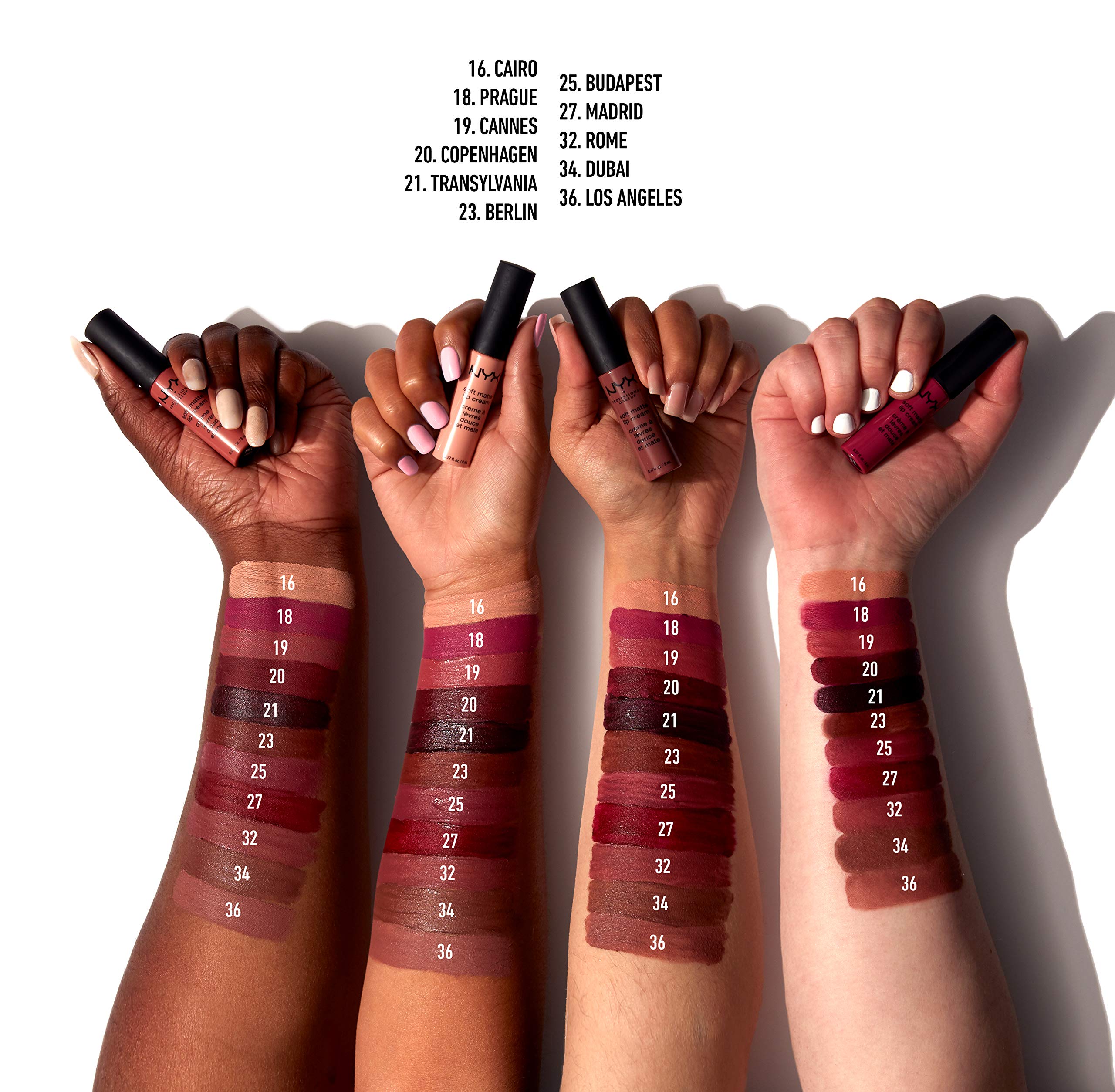 Tono vino Copenhagen de NYX Soft Matte Lip Cream para noches.