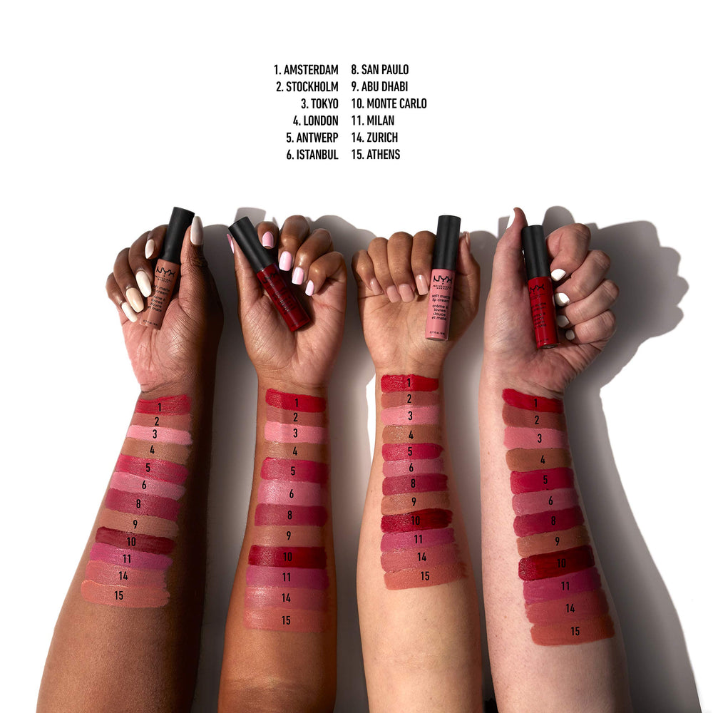 NYX Soft Matte Lip Cream: tonos inspirados en ciudades del mundo para un look versátil