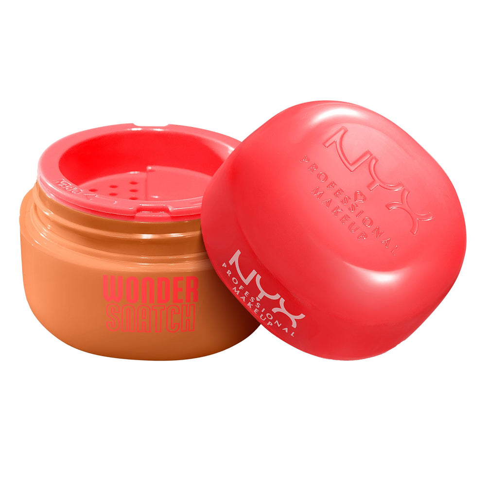 NYX Wonder Snatch Setting Powder envase translúcido para fijar maquillaje con acabado ligero