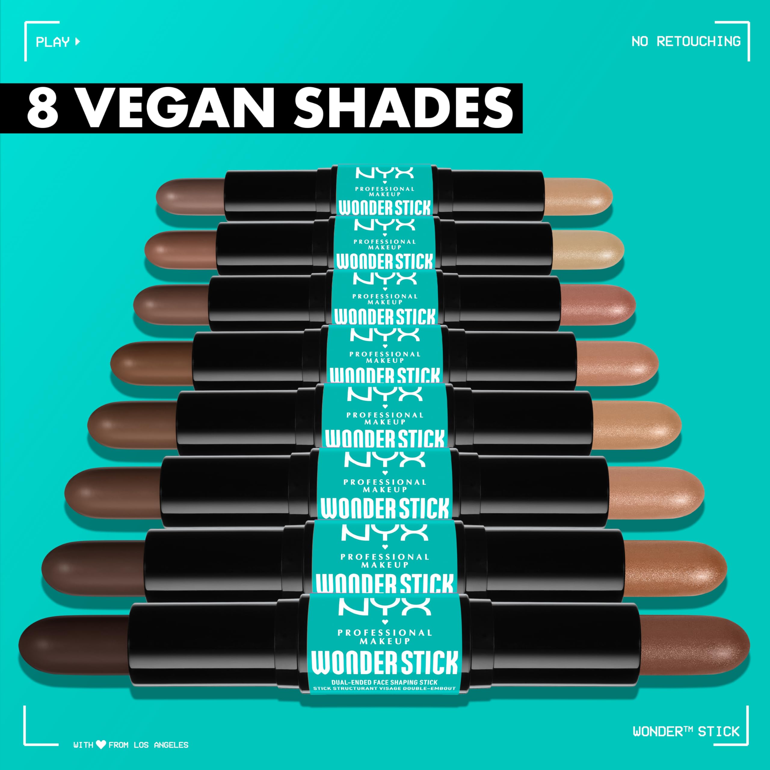 NYX Wonder Stick ofrece acabado natural al mezclar contorno e iluminación.