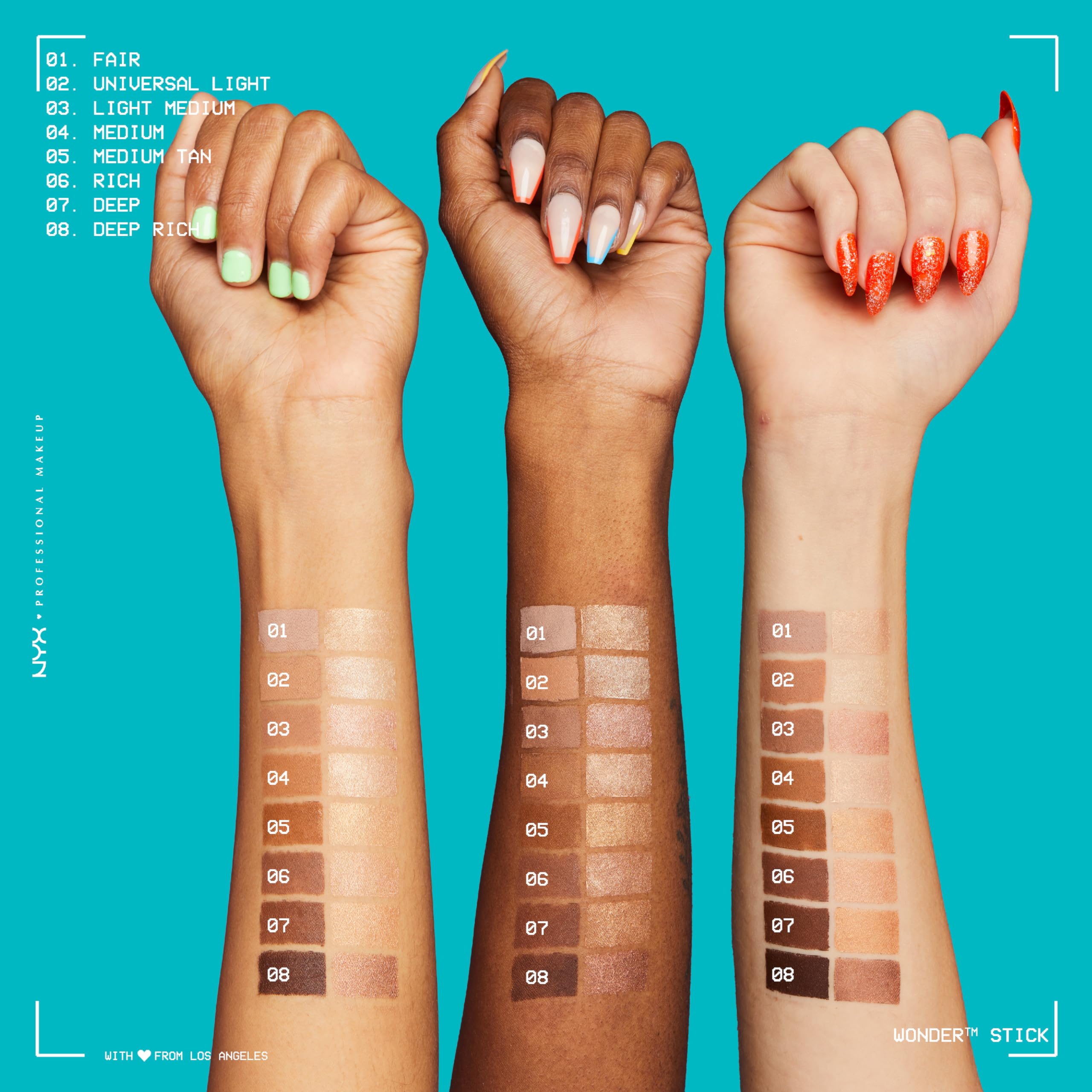 NYX Wonder Stick permite un aspecto personalizable, desde sutil hasta definido.