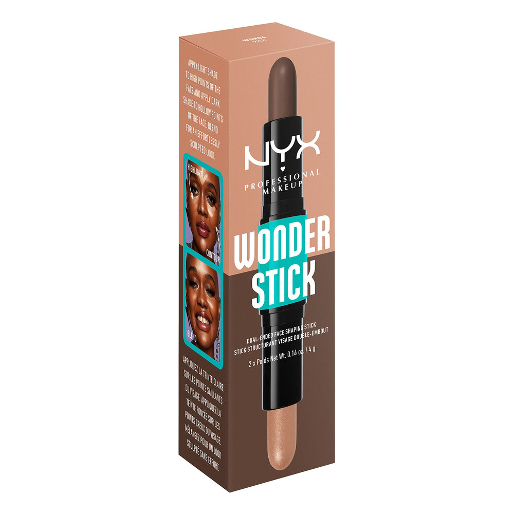 NYX Wonder Stick combina contorno e iluminador en un solo producto.