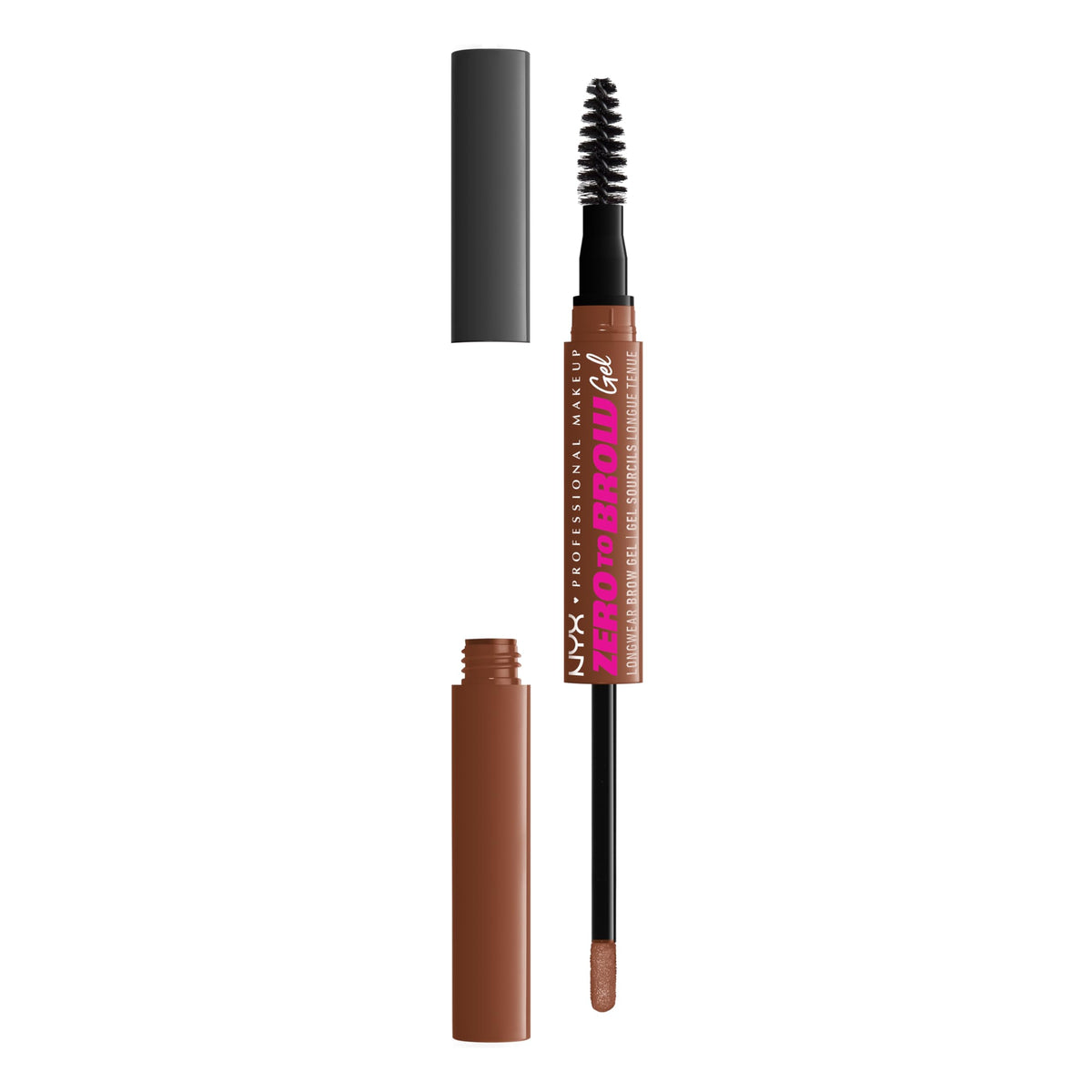 NYX Zero to Brow con aplicador punta ganso para definir cejas con precisión.