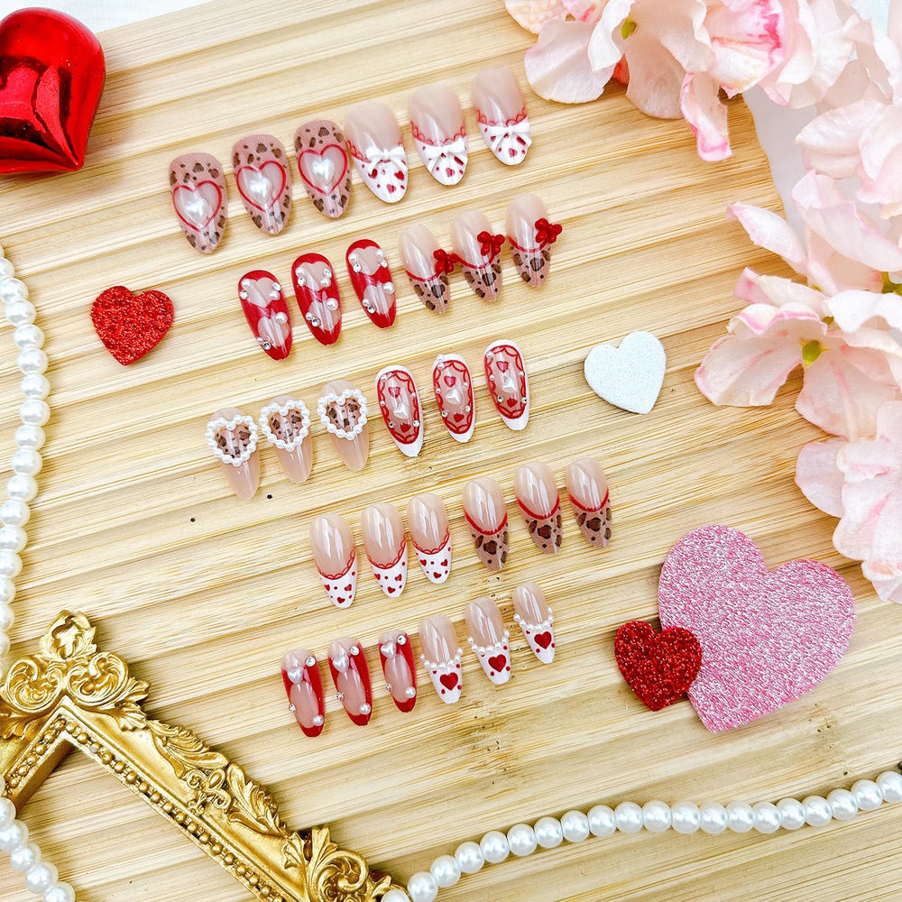 NZRAESTRS uñas valentinas manual hazlo tu para manicura rápida en casa.