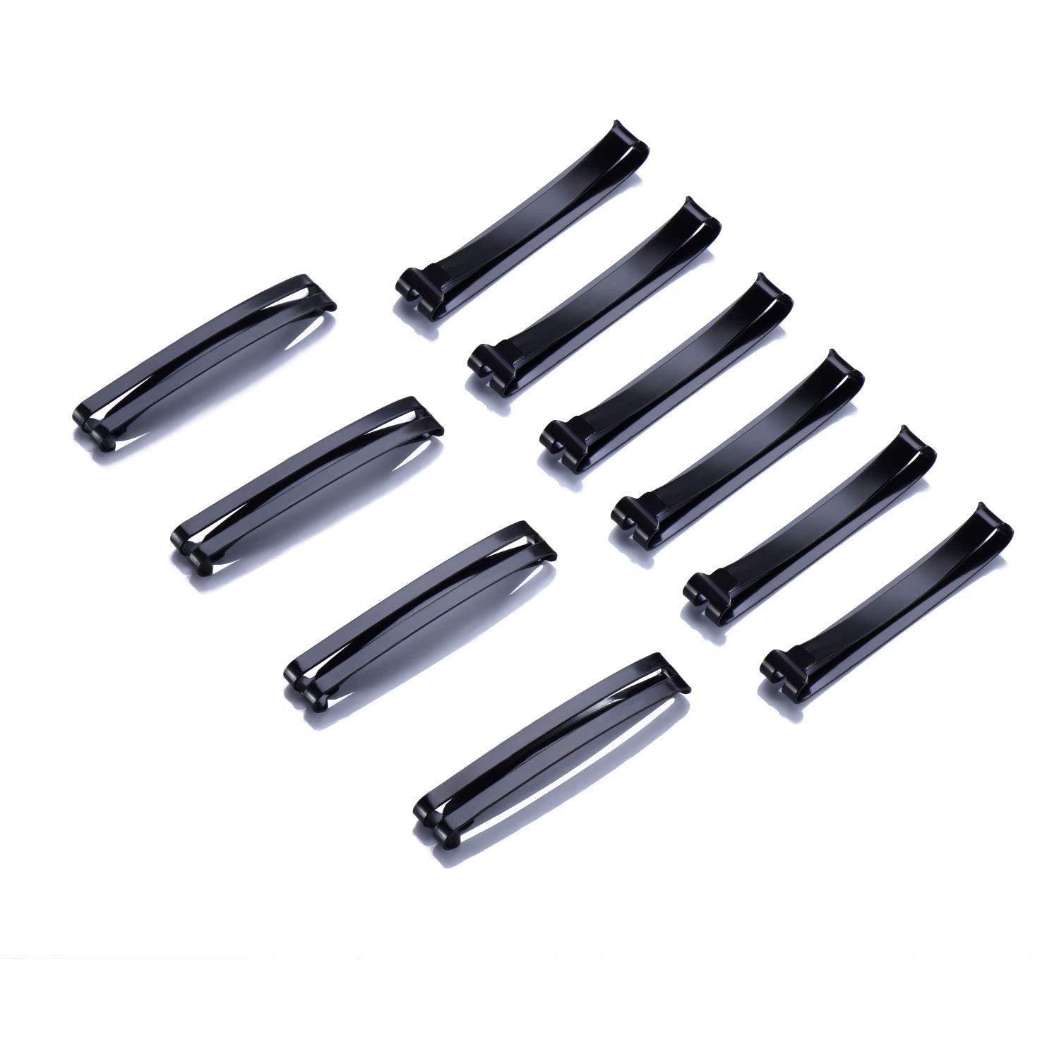 Oaiceli pinzas-cabello-metal antideslizante negro, agarre seguro para peinados diarios.