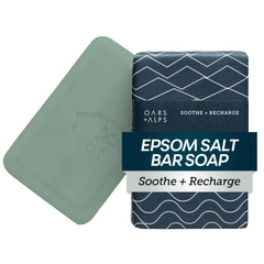 Oars + Alps barra jabón exfoliante para hombre, limpieza profunda suave.