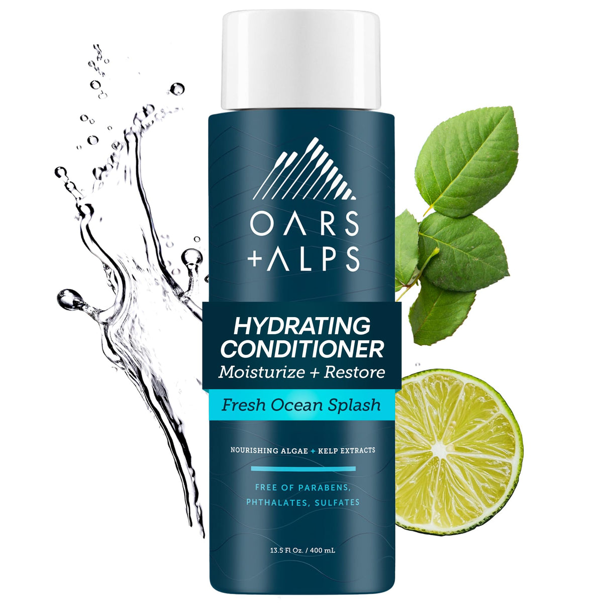 Oars + Alps Condicionador hidratante en botella para cabello masculino, hidratación duradera.