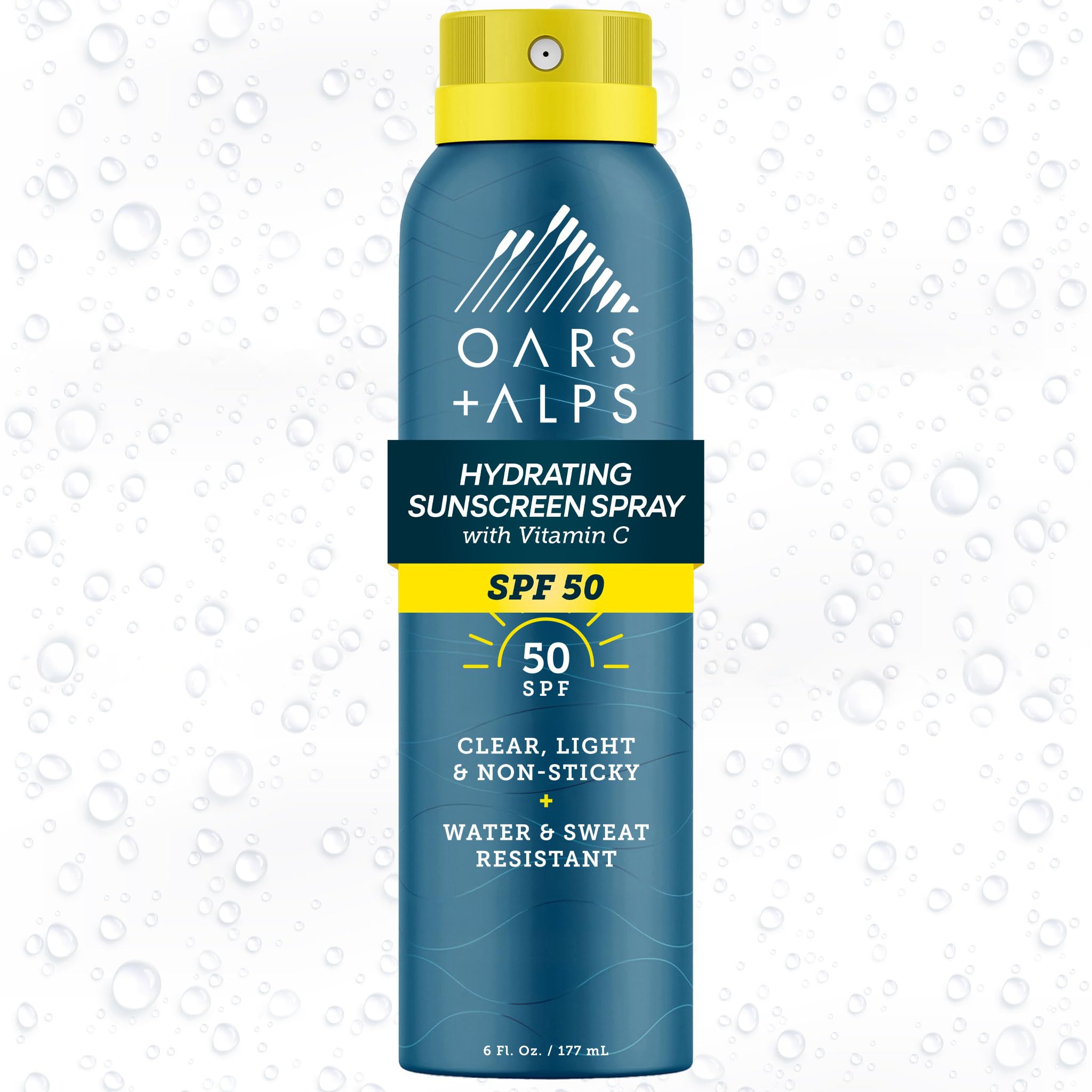 Protección solar SPF50 para cara y cuerpo de Oars Alps, spray ligero.