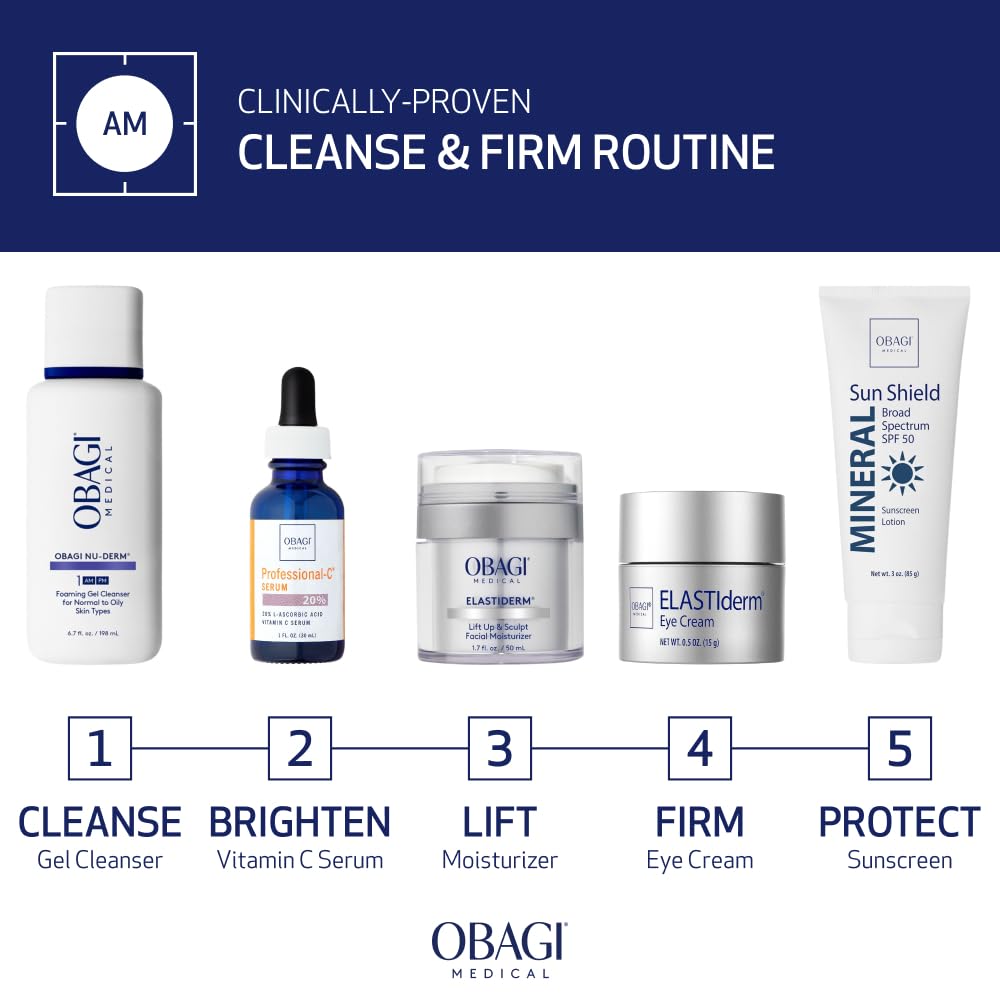 Obagi ELASTIderm Crema de Ojos, consistencia cremosa visible en la piel.