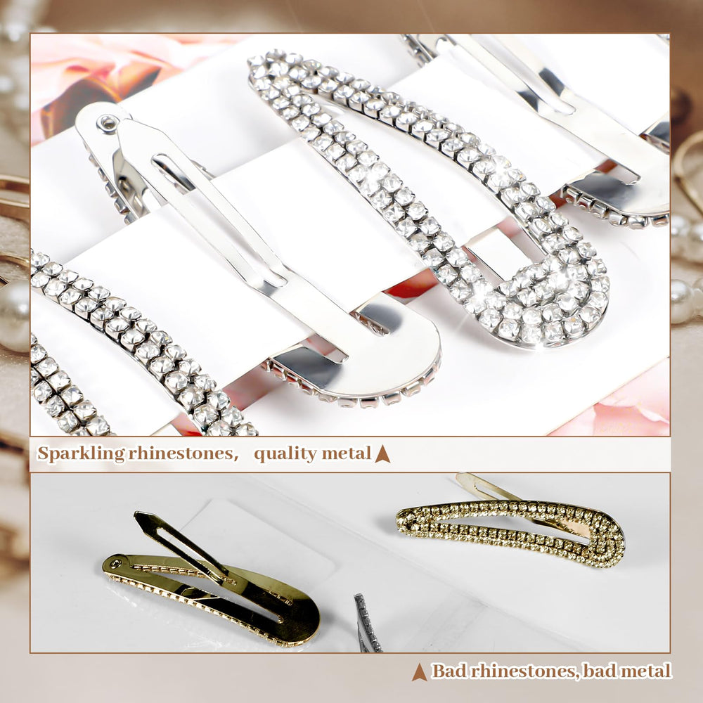 Accesorio capilar obeoby con pedrería plateada, brillo discreto para looks formales.
