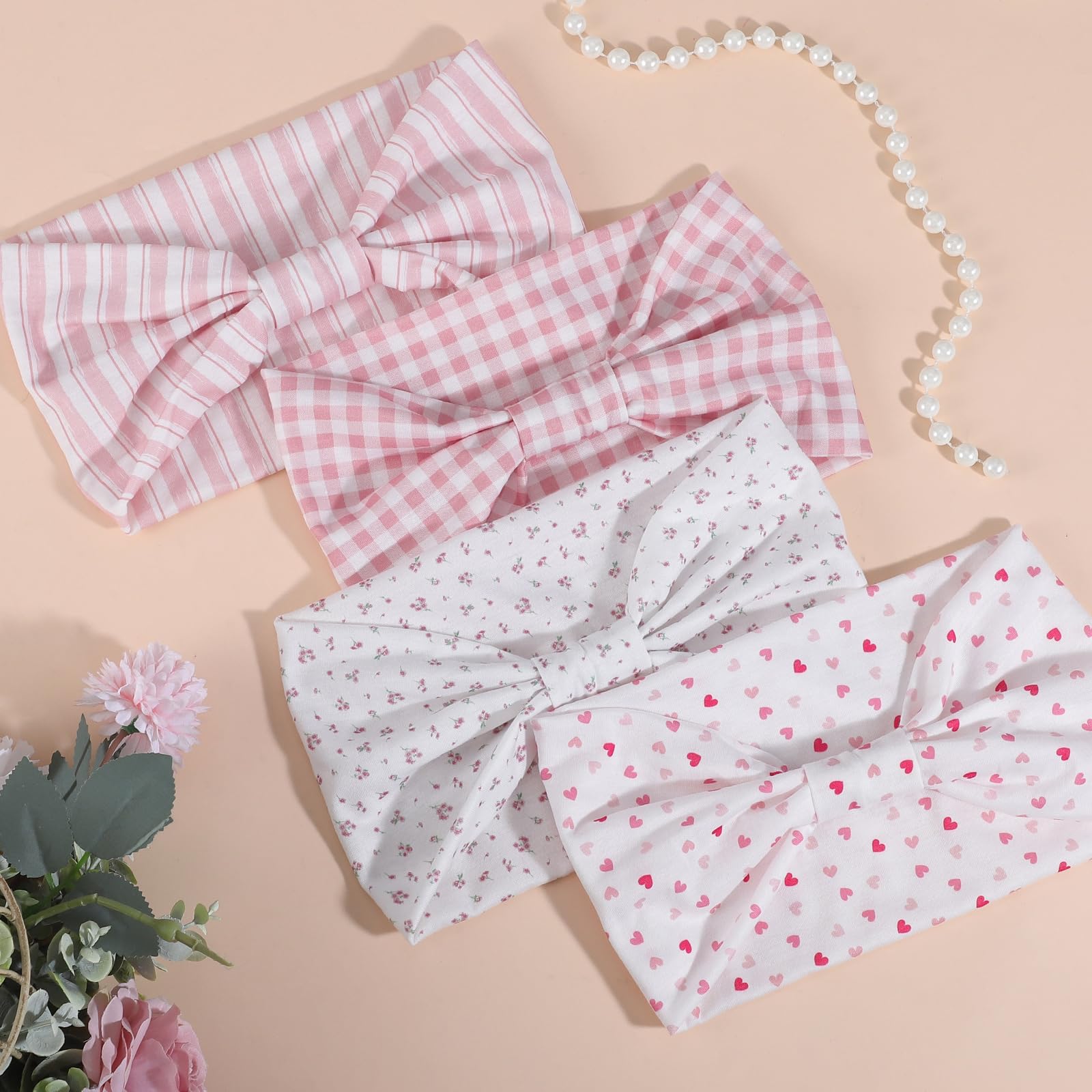 obeoby banda ancha con nudo para deporte rosa corazon, versátil para uso diario.
