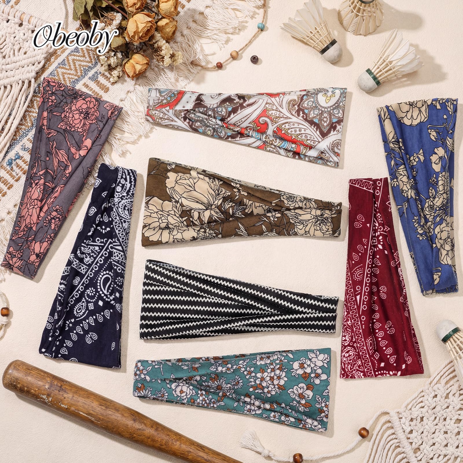 obeoby banda boho mujer ideal para yoga, deporte y uso diario.