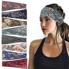obeoby banda boho mujer, vista frontal con nudo para estilos versátiles y cómodos.