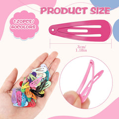 obeoby clip de cabello metálico 1-2 pulgadas, colorido para estilos variados