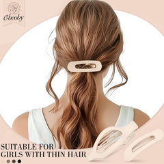 Obeoby clip plano neutro superficie mate, acabado elegante.