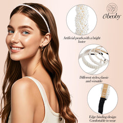 obeoby diadema-perlas-liso-varios-colores, combinación fácil con cualquier atuendo de novia