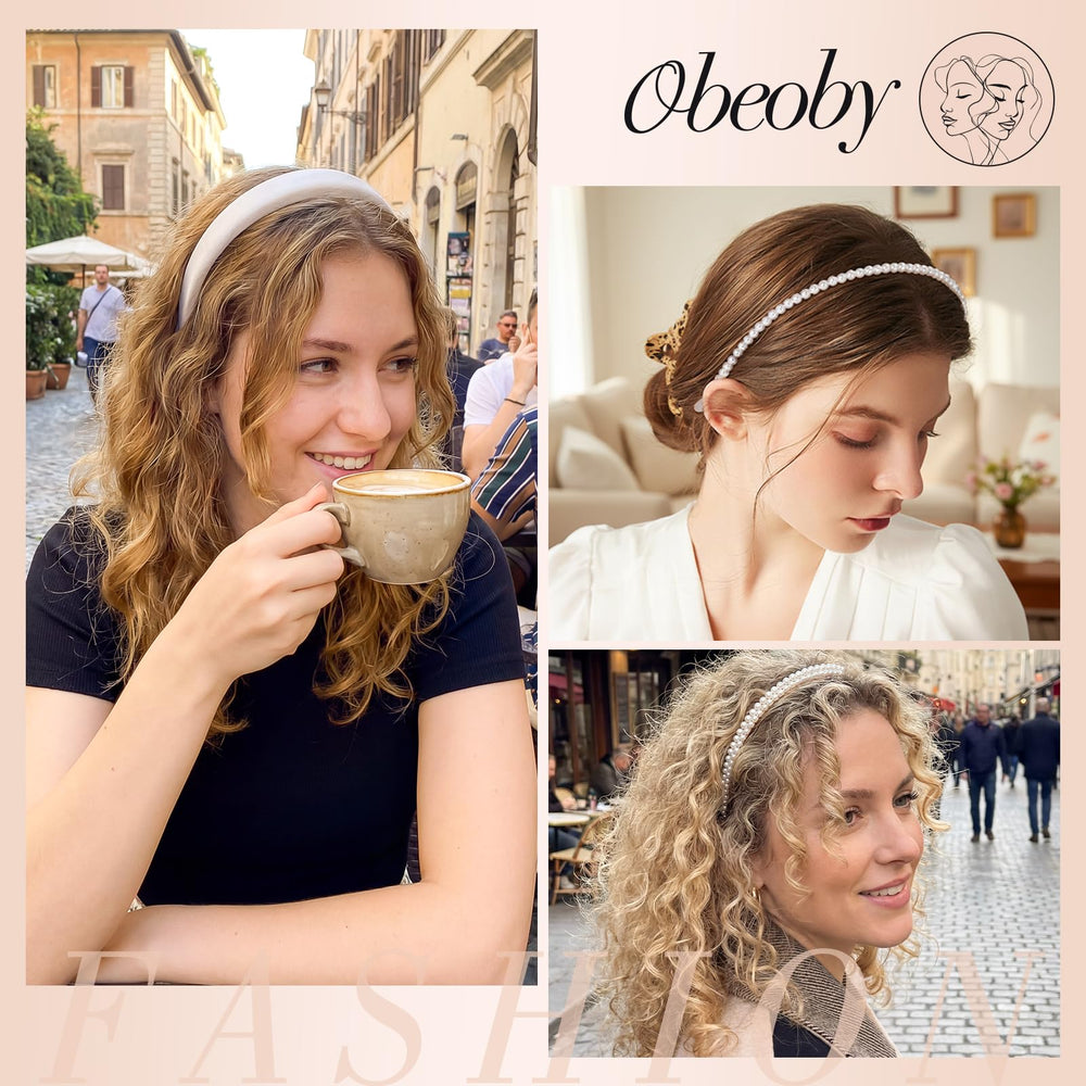 obeoby diadema-perlas-para-novia, ajuste cómodo y acabado con brillo de alta calidad