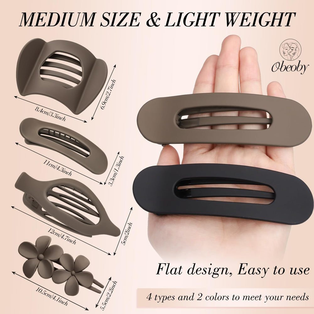 Pinza plana francesa Obeoby para uso diario y estilo elegante.