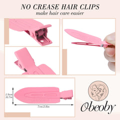 Pinzas de cabello obeoby de 2.8 pulgadas con agarre sólido.