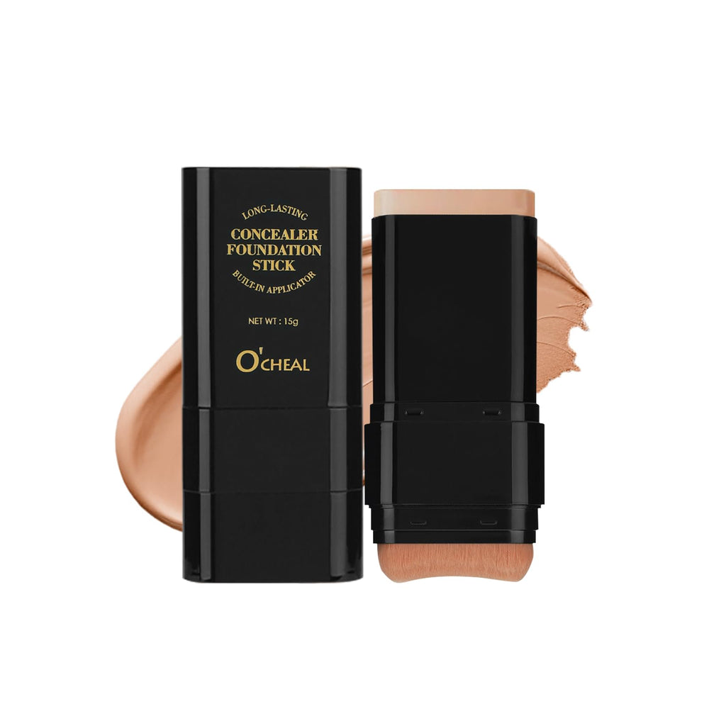 O'CHEAL barra-base-corrector ofrece cobertura uniforme para un acabado natural.