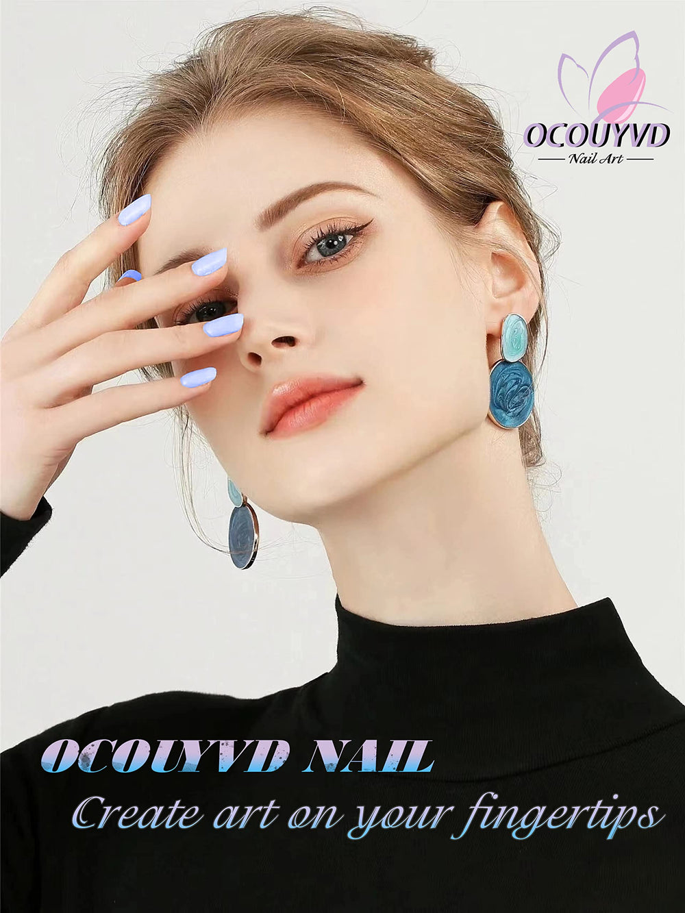 Uñas acrílicas mate OCOUYVD medias para uso diario.