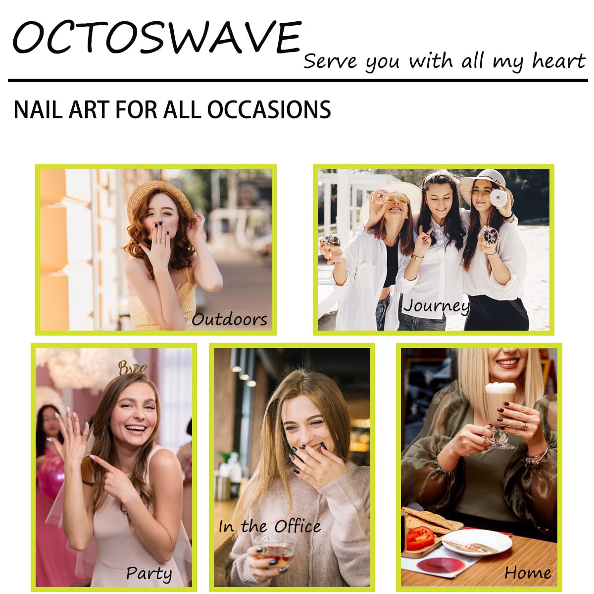 Remoción fácil de las uñas OCTOSWAVE para retirar con cuidado.