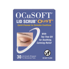 OCUSOFT disco de limpieza para párpados elimina contaminantes con suavidad.