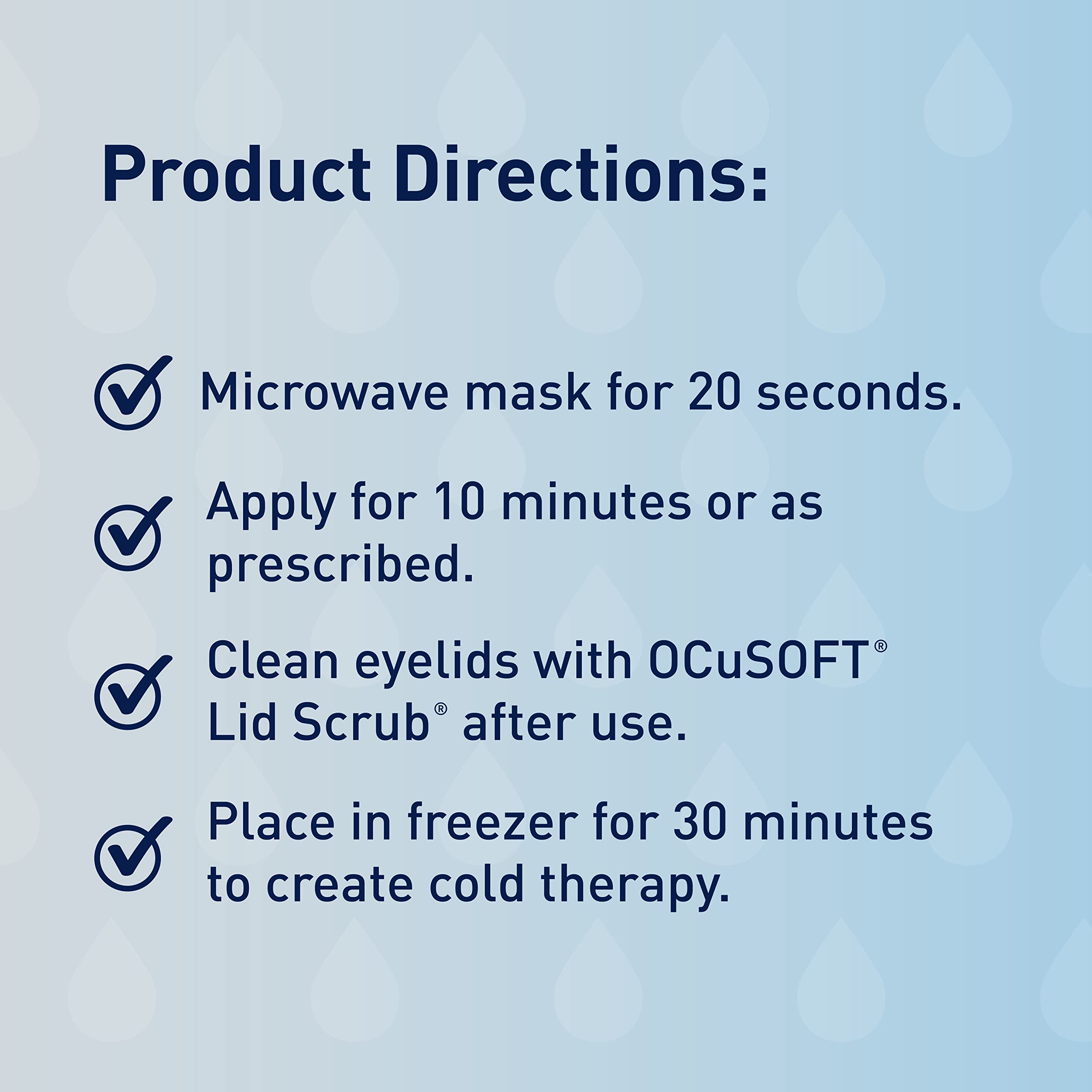 OCuSOFT máscara para ojo seco, listo en 20 segundos para uso rápido.