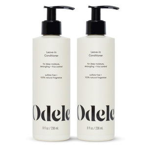 Acondicionador sin enjuague de Odele en botella para cabello suave y manejable.