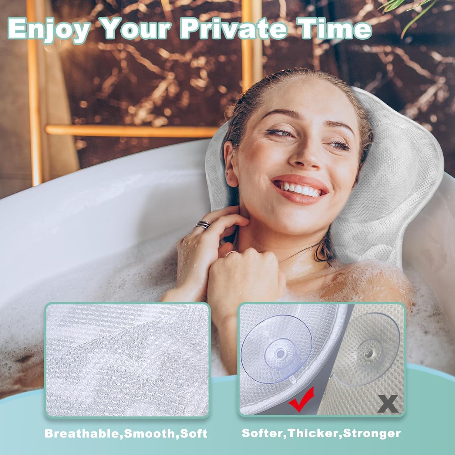 ODOX.MS almohada de baño: comodidad lujosa para una sesión relajante.