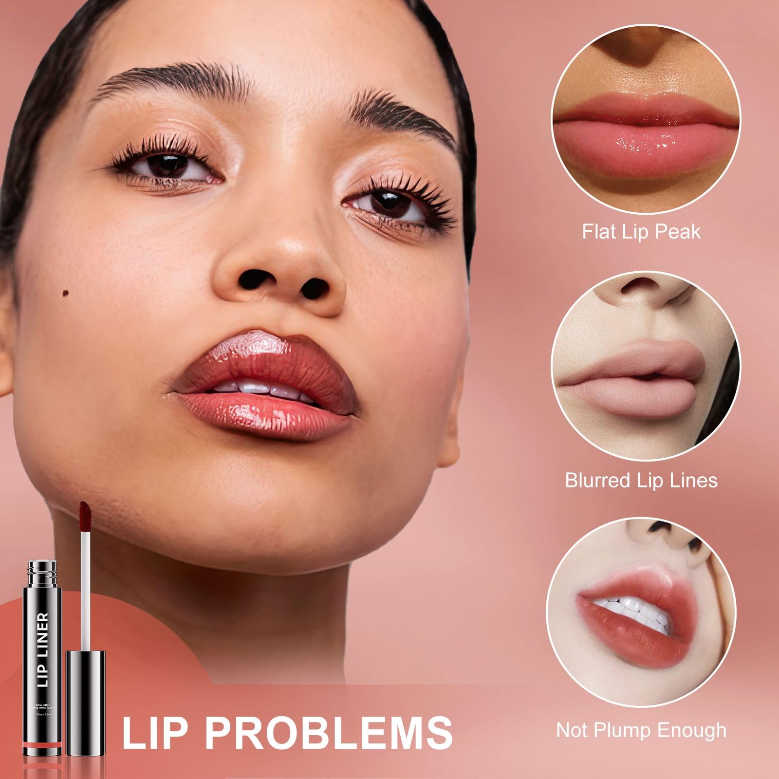 Delineador labial OETUIOW ofrece sensación de plenitud y color suave.